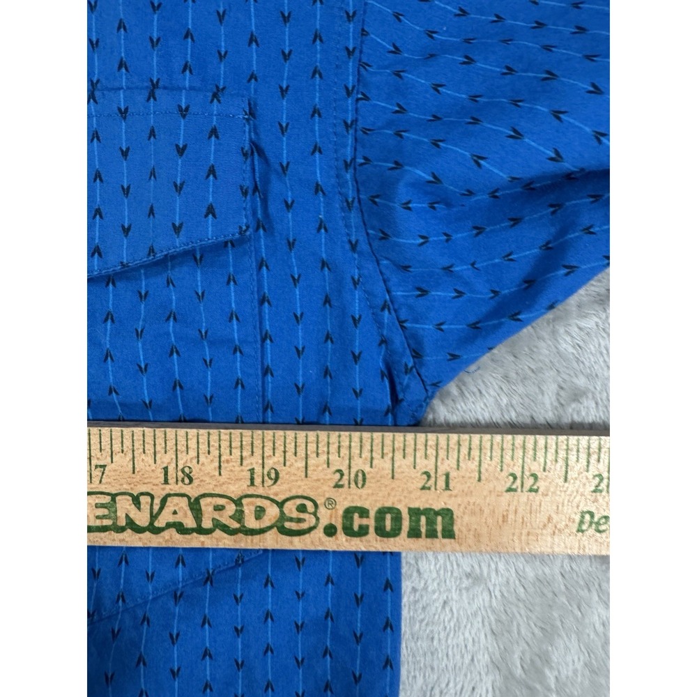 Panhandle Shirt Mens S Western Rodeo Cowboy Ranch Pearl Snap‎ Aztec Tribal Blue - Picture 8 of 10